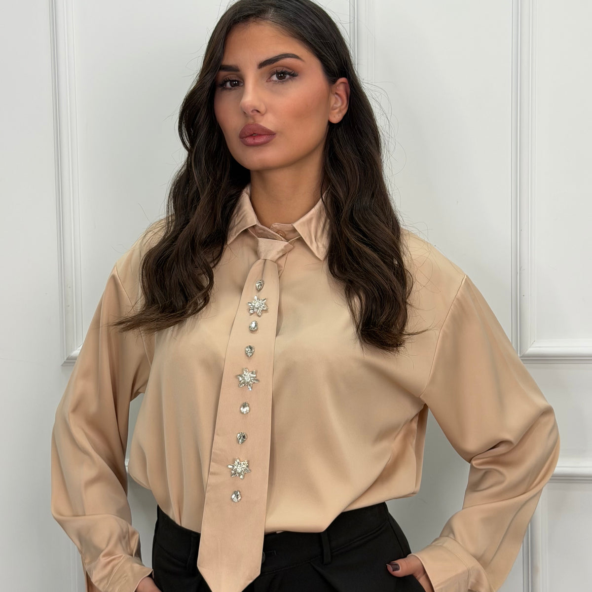 CAMICIA STRASS