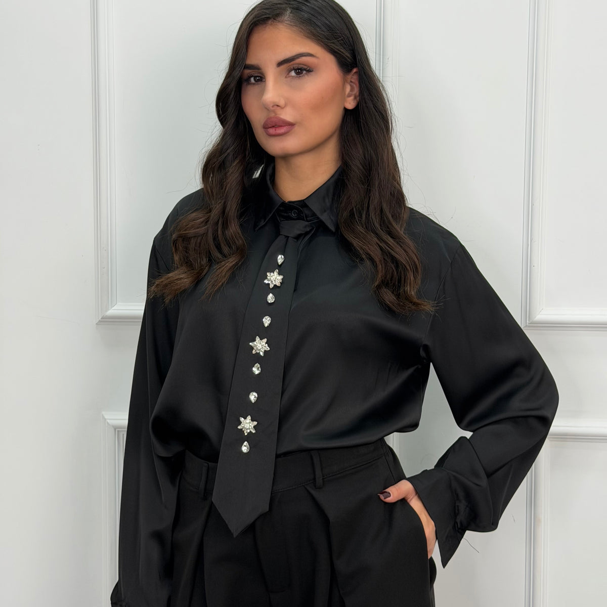 CAMICIA STRASS