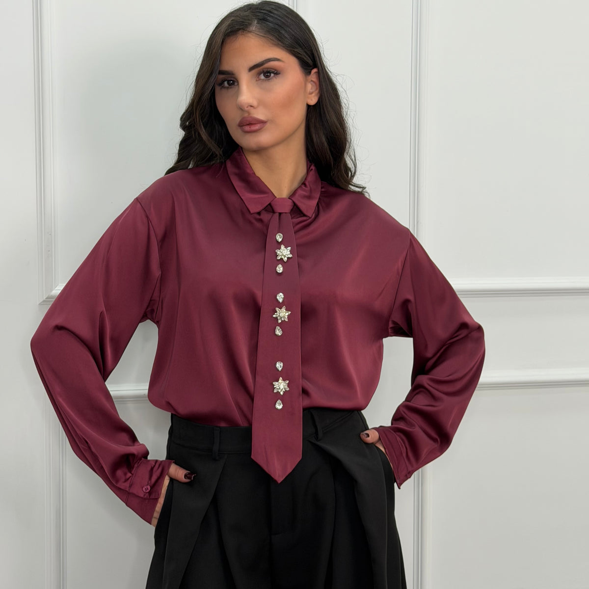 CAMICIA STRASS